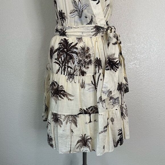 Banana Republic Stampa Wrap Mini Dress, Sz Medium - Picture 4 of 14
